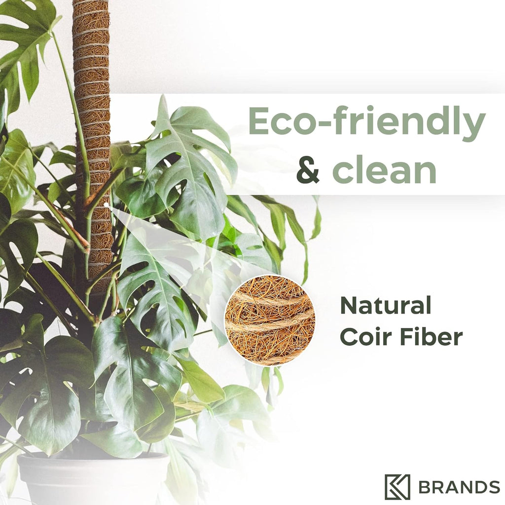 K-Brands 4 Pack Moss Pole Bundle - 2 x 63'' + 2 x 25'' Monstera Plant Support - Moss Poles for Climbing Plants Monstera