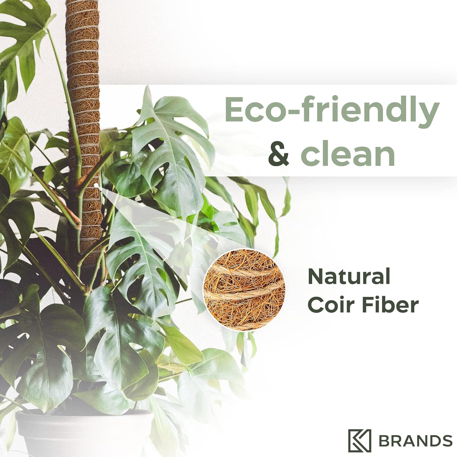 K-Brands 4 Pack Moss Pole Bundle - 2 x 63'' + 2 x 25'' Monstera Plant Support - Moss Poles for Climbing Plants Monstera