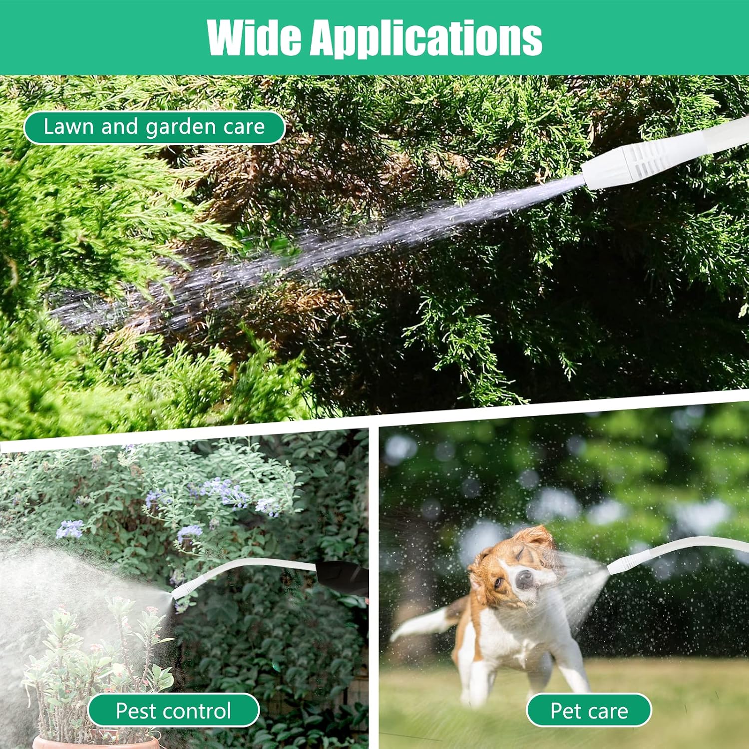 Electric Garden Sprayer 5L/1.35 Gallon Water Bag, Rechargeable Battery Powered Pump Sprayer with Adjustable Nozzle