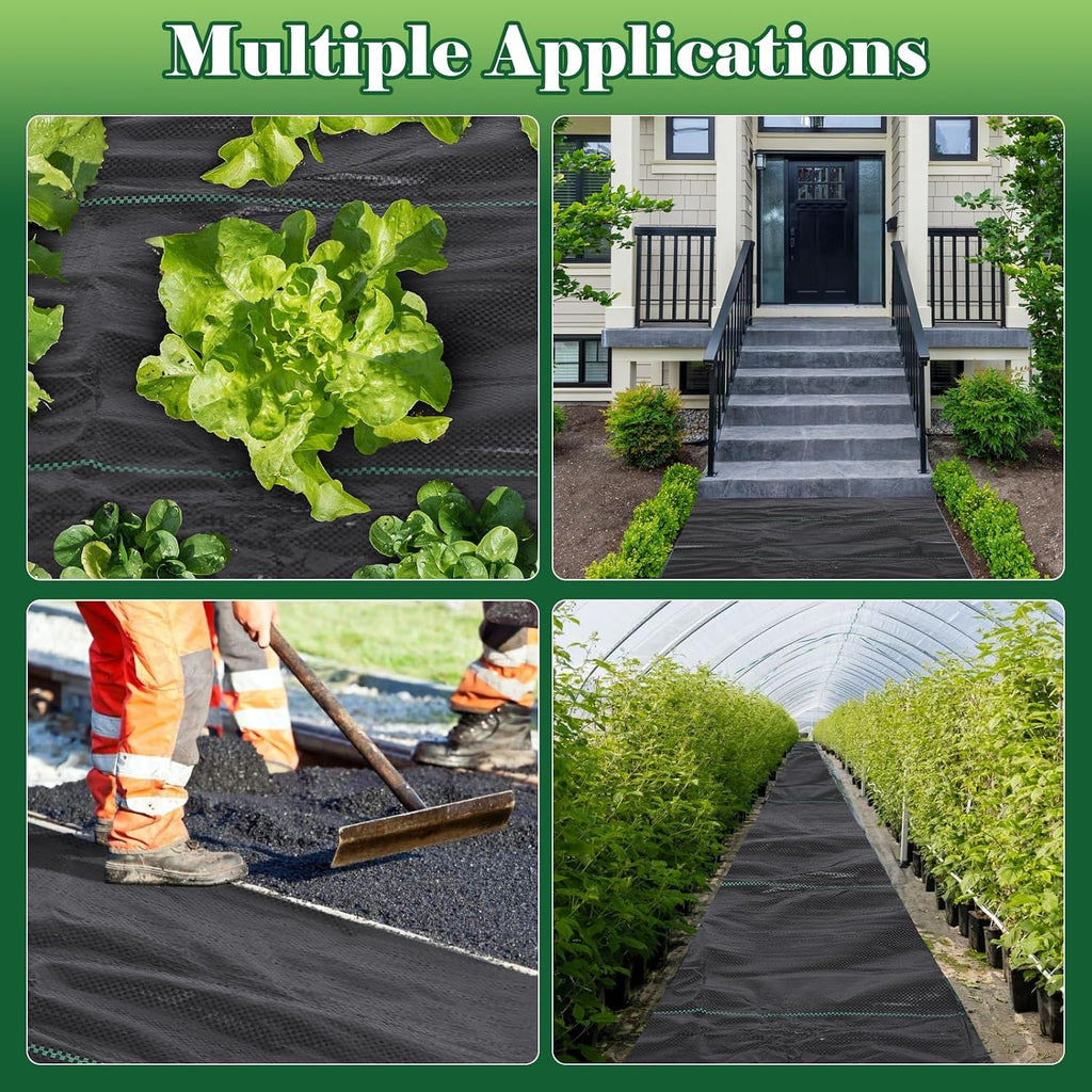 4FT x 100FT Landscape Fabric Weed Barrier Fabric, Heavy Duty 3.2oz Ground Cover Geotextile Fabric for Gardening, with