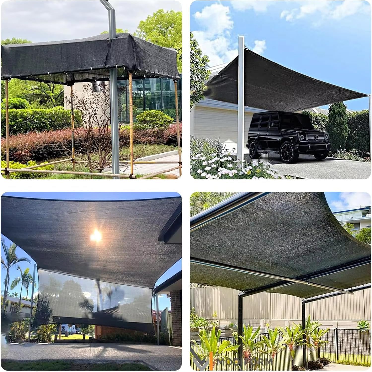 40% Shade Cloth for Plants Heat Protection 10X20 FT | Black Plant Shade Cover from Sun, Breathable Sunshade Fabric for