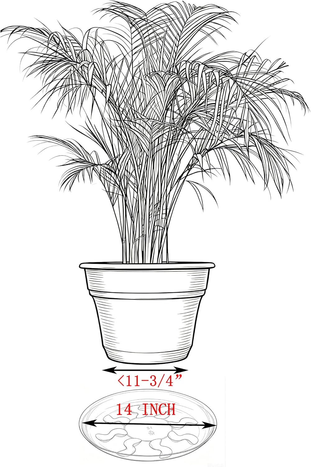 ZZPYXIA 5 Pack Clear PET Plant Drip Tray Plastic Heavy Duty Plant Saucer Drip Trays for pots,Plate Water Catcher, Plant