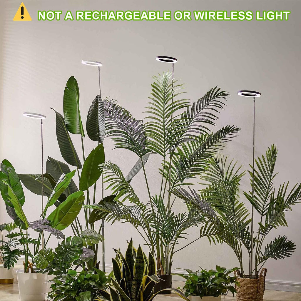 Plant Grow Light,yadoker LED Growing Light Full Spectrum for Indoor Plants,Height Adjustable, Automatic Timer, 5V Low