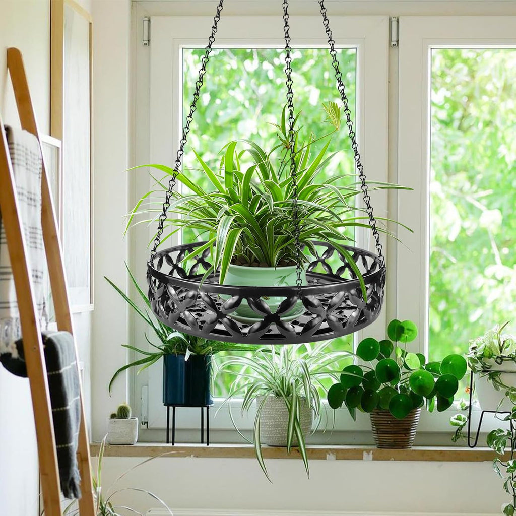 Plant Hanger, 2pcs Metal Hanging Plant Shelf Decorative Planter Flower Pots Holder for Indoor Outdoor, Modern Plant