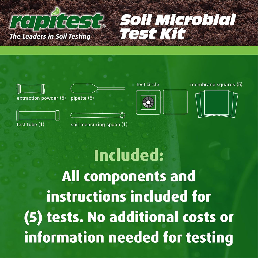 Rapitest® Soil Microbial Test Kit. Improve Soil Health and Activity. for use Along with Soil