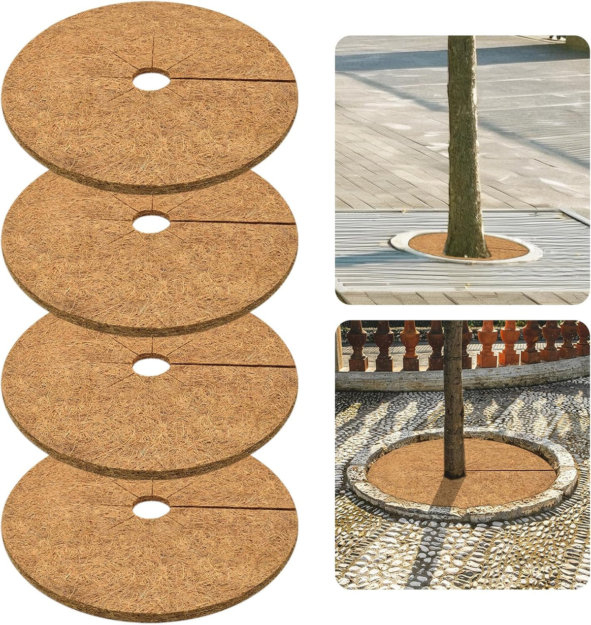 300 PCS Circular Flowerpot Hole Net Pads, 2 Styles and 6 Sizes, Flowerpot Soil Prevention, Leakage Prevention and Ventilation Pads, Indoor and Outdoor Plant Drainage Pads