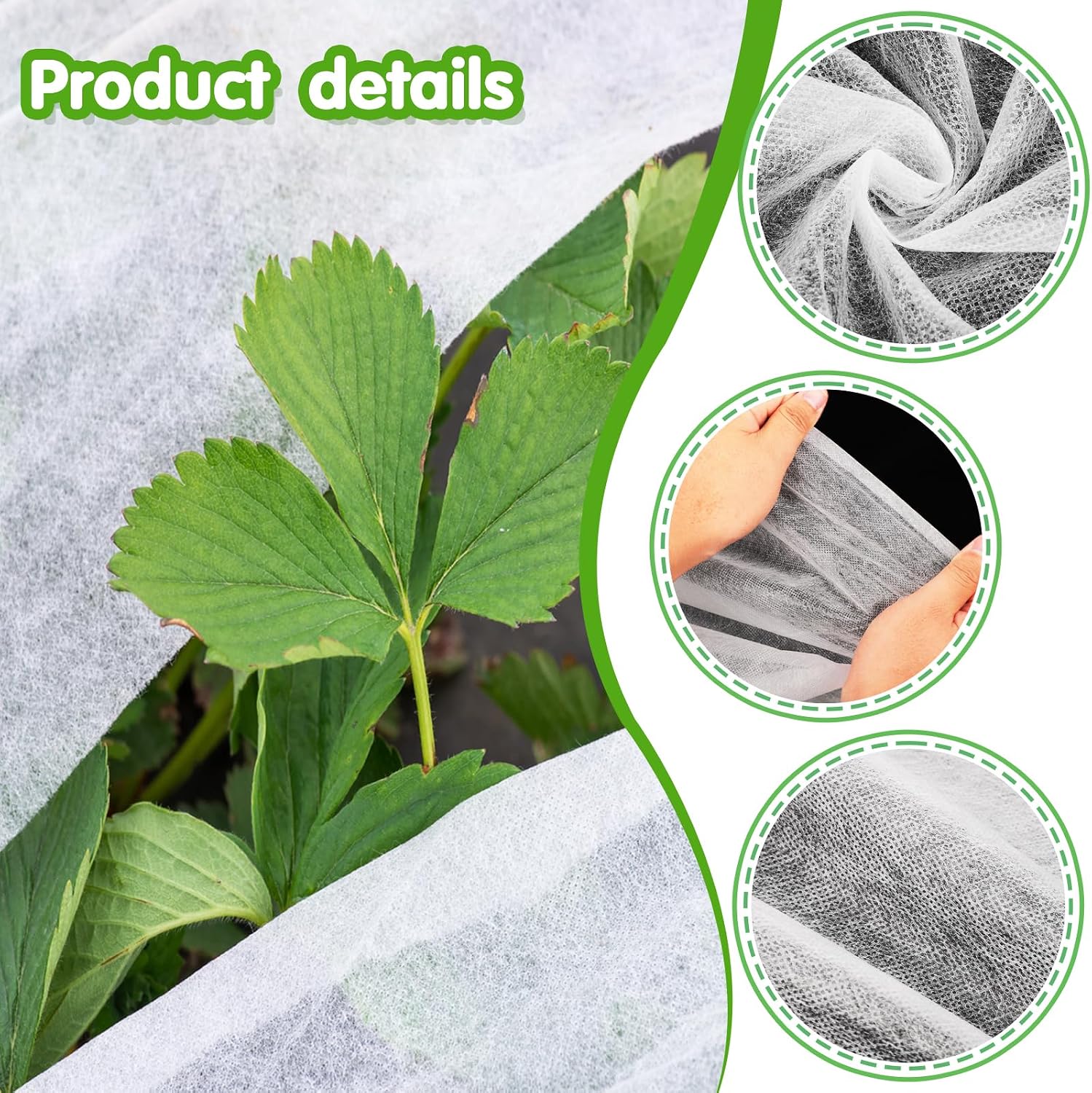 2PCS 10 Ft x 50 Ft Plant Covers Freeze Protection 1.05 oz/yd²Frost Blankets for Winter Outdoors Plants Floating Row