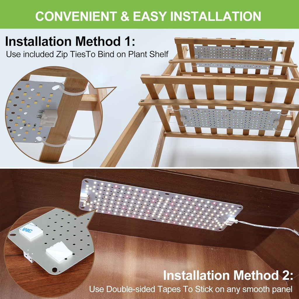 4Pack 2026 Ultra-Thin Panel Grow Lights for Seed Starting, Vegetables, Greenhouse & Under Cabinet & Shelf Plants with