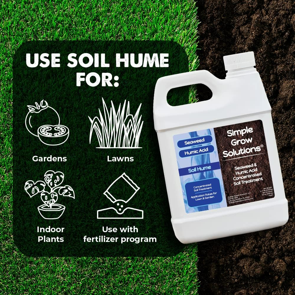 Organic Super Seaweed Humic Acid Blend- Liquid Sea Kelp for Grass and Plants - Soil Hume - Simple Grow Solutions