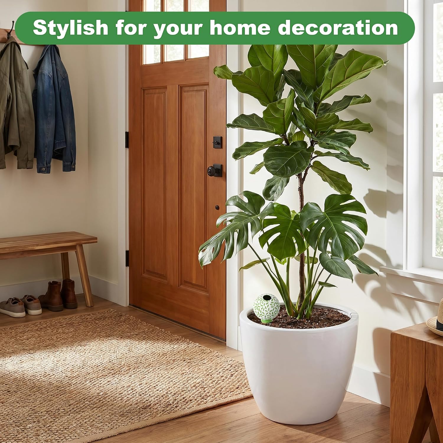 4-Pack Terracotta self-Watering Stakes for Indoor Plants | Watering the plants in a healthier way: Watering plants
