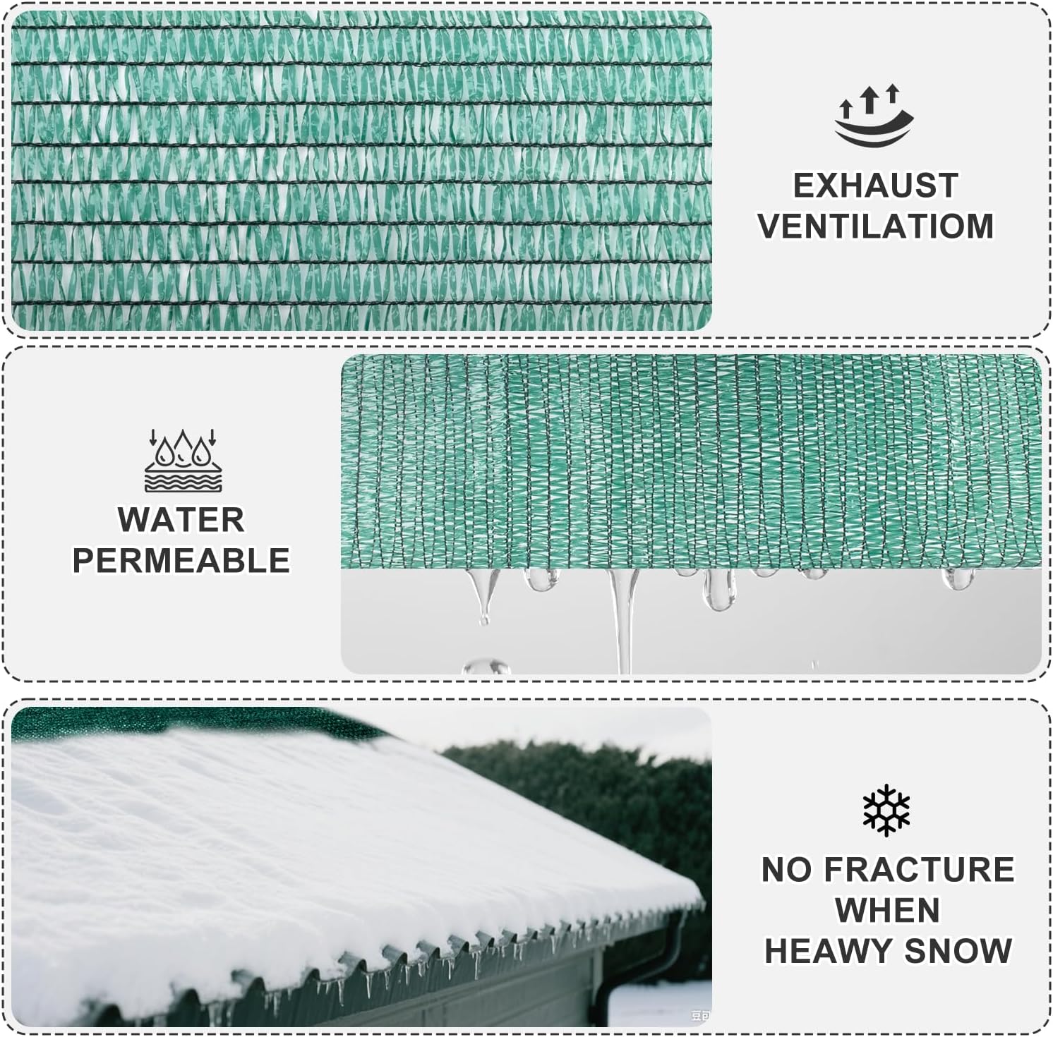 SUNNY GUARD Sun Shade Cloth, 20 x 20 FT Green HDPE Mesh | 35-45% Breathable shade cover creates a cooler space for