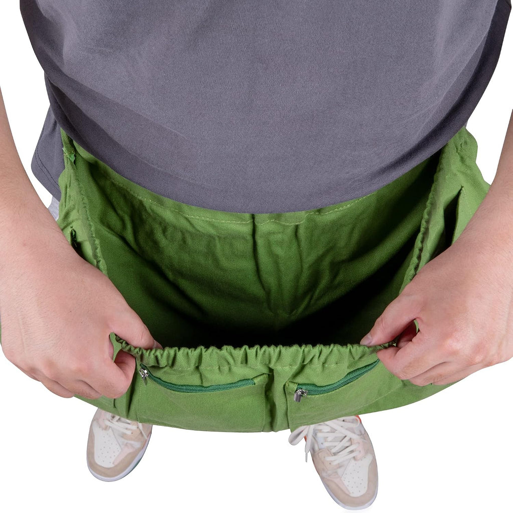 codree Harvest Apron for Garden Vegetable-Adjustable Harvest Picking Apron with 4 Pockets for Gardeners Pick Fruit
