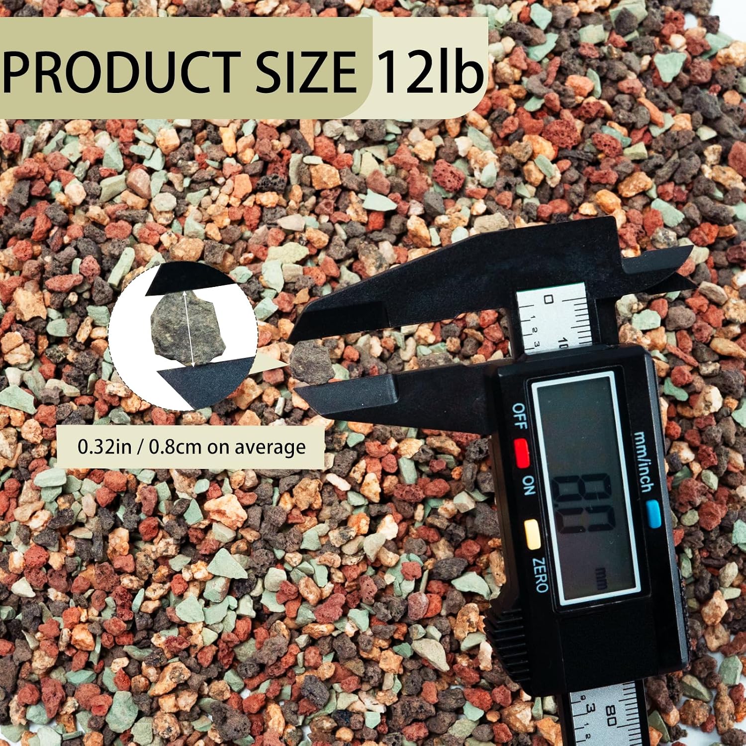 12lb Mix Lava Rocks Pebbles for Plant, Pumice Potting Soil Mix Decorative Top Dressing Landscaping Gritty Rock for