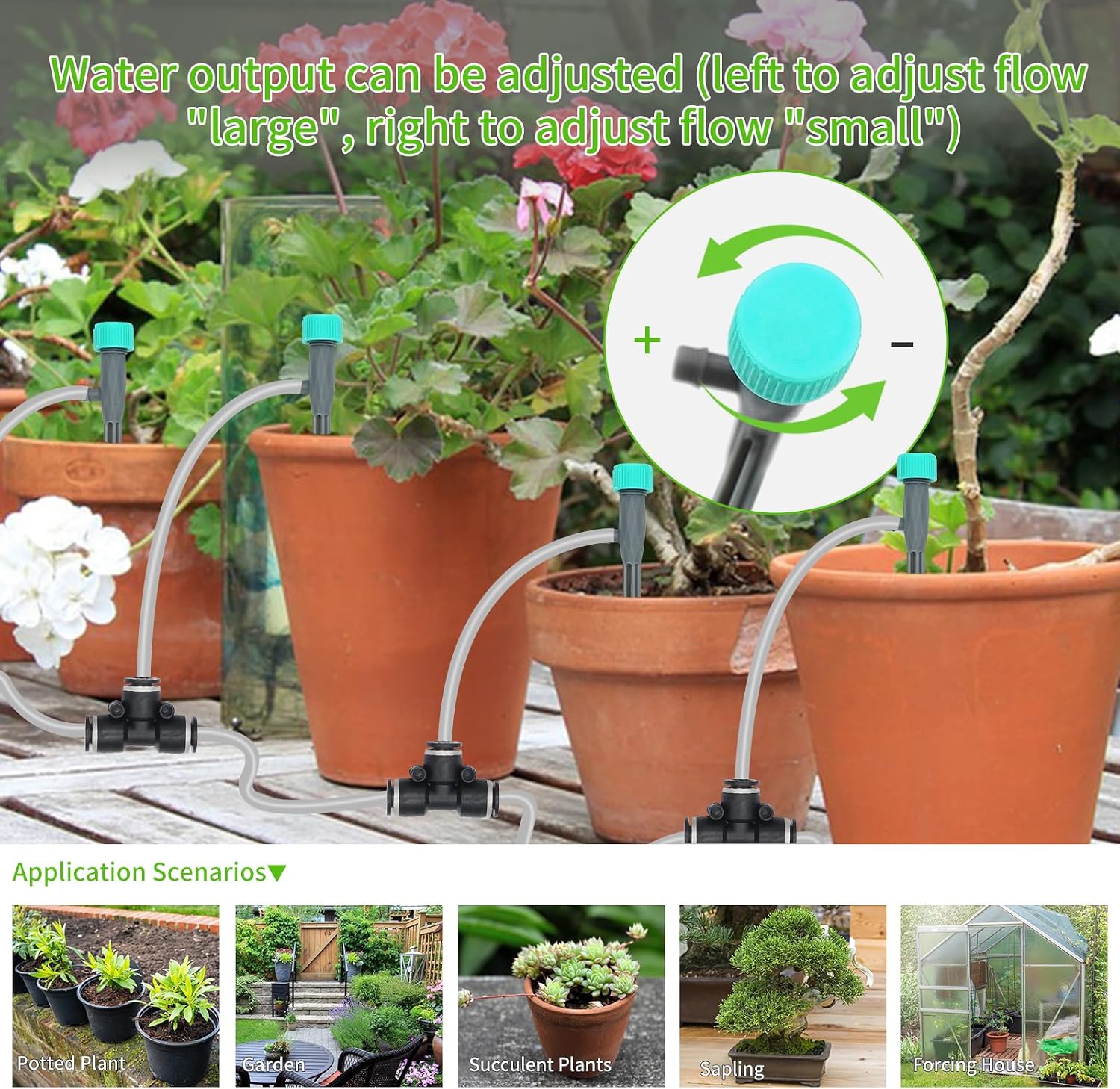 Automatic drip Irrigation System，DIY Indoor Plant Watering System,Self-Priming Pump, programmable Timer, Indoor Pot