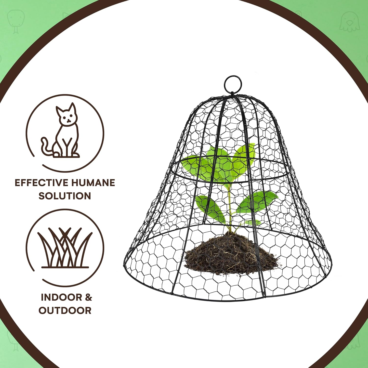 Homarden Garden Cloche Plant Protectors from Animals - Bell Screen Shape Plant Cage - Garden Protection from Animals