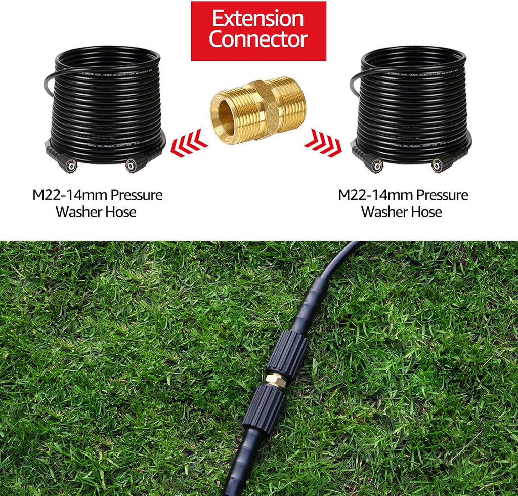 YAMATIC M22 to 3/8 in Pressure Washer Quick Connect Kit, 5000 PSI, 5 Pack | M22-to-3/8 in quick-connect couplers