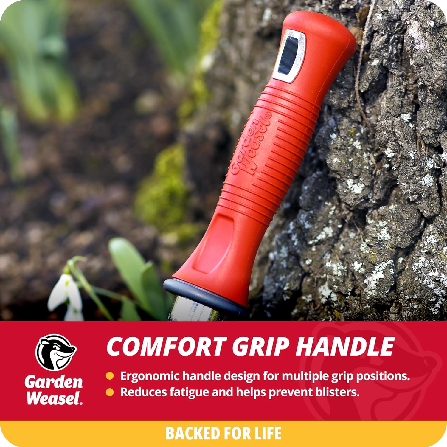 Garden Weasel 3Piece Hand Tool Set Trowel Transplanter Cultivator Gardening | Heavy duty steel combo set for digging