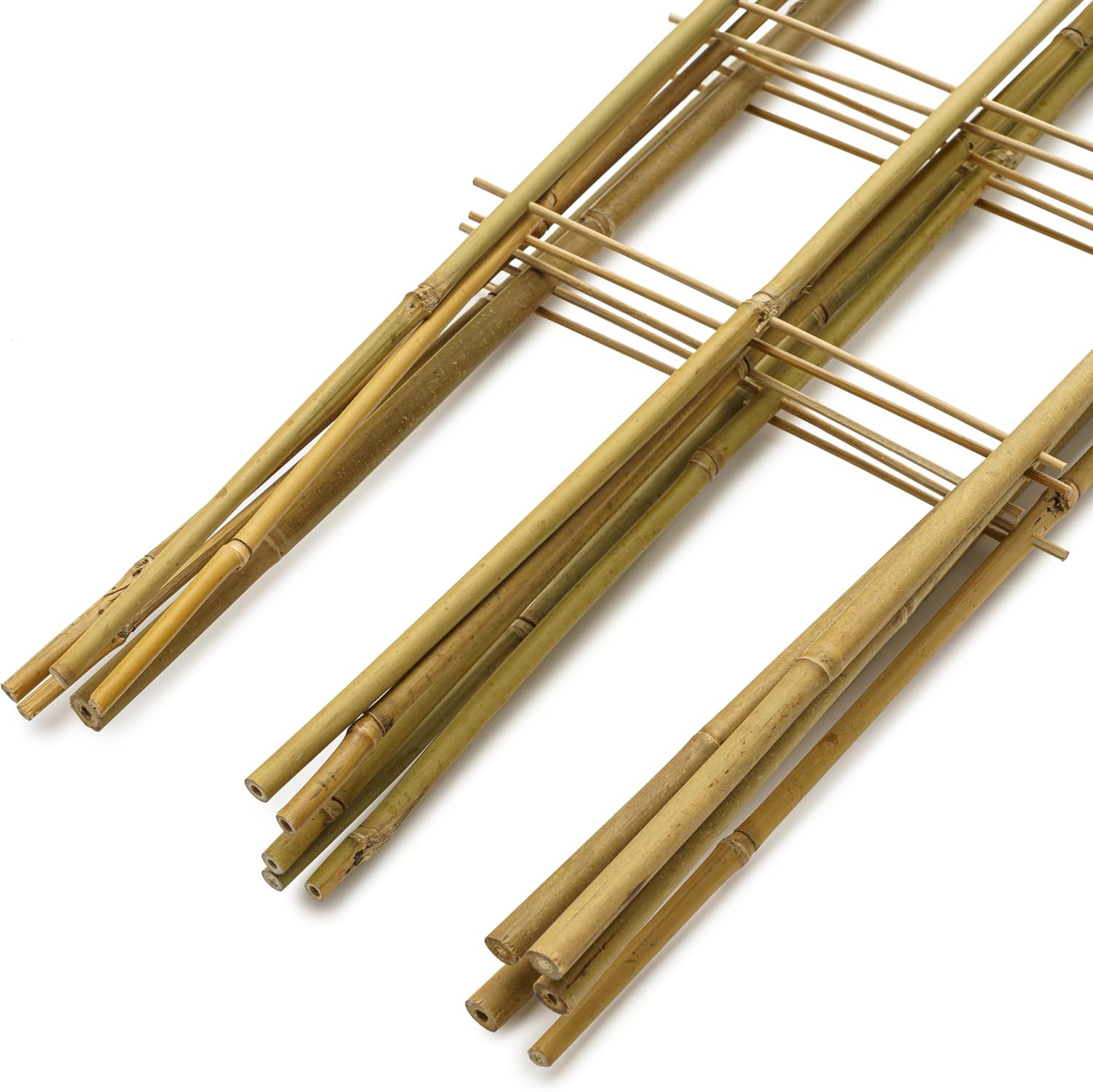 5 Pack 4 Feet U-Shape Bamboo Trellis, Natural Bamboo Trellis for Climbing Plants, Vegetables, Cucumber, Tomato, Outdoor