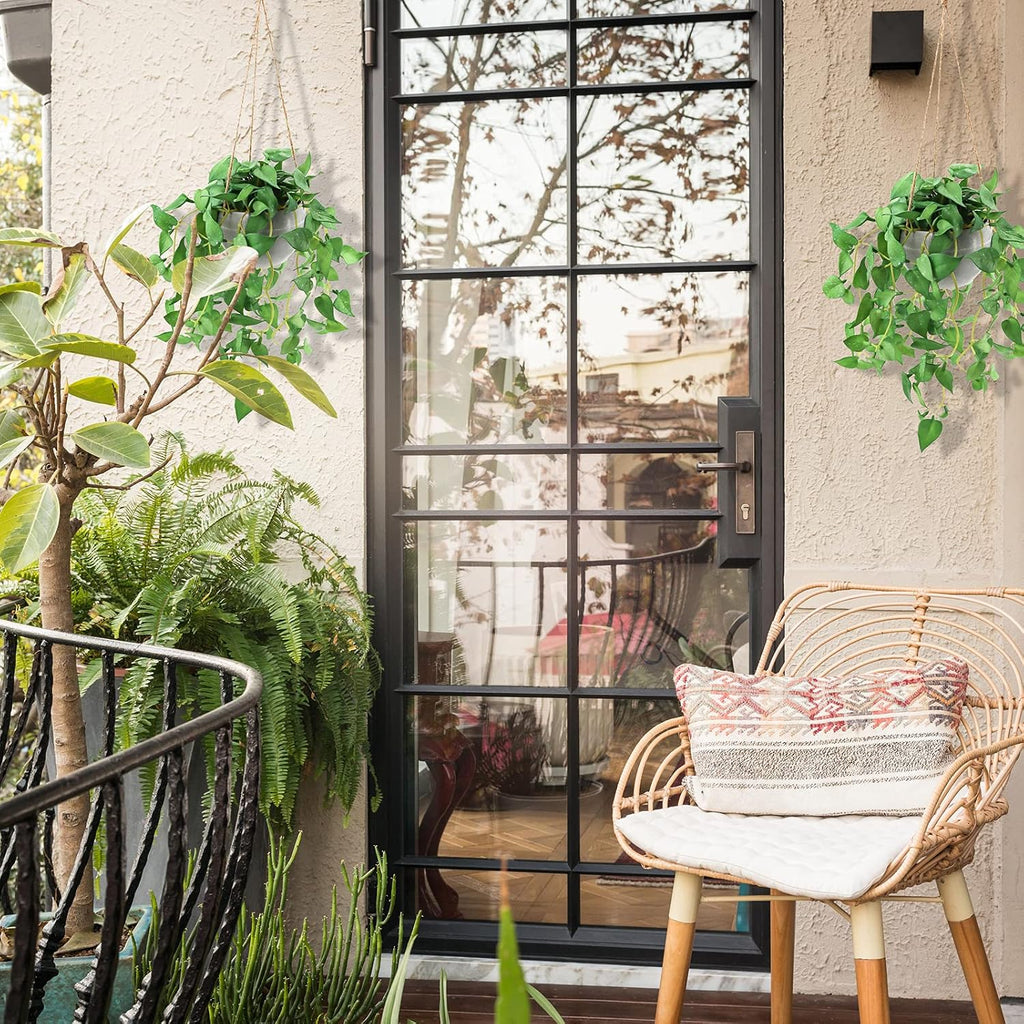 TNNTOPELE 2 Pack Hanging Plant Fake Plants with Pots for Indoor Outdoor | Artificial Hanging Plants, Faux Anthurium