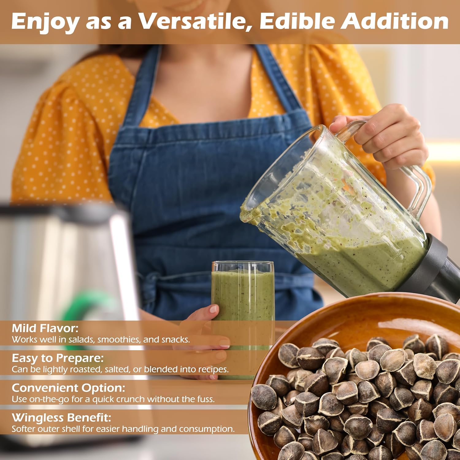 Moringa Seeds Wingless 3 lbs. - PKM1 Variety - Edible Snacking - Planting - Moringa Oleifera - Malunggay - Semillas De
