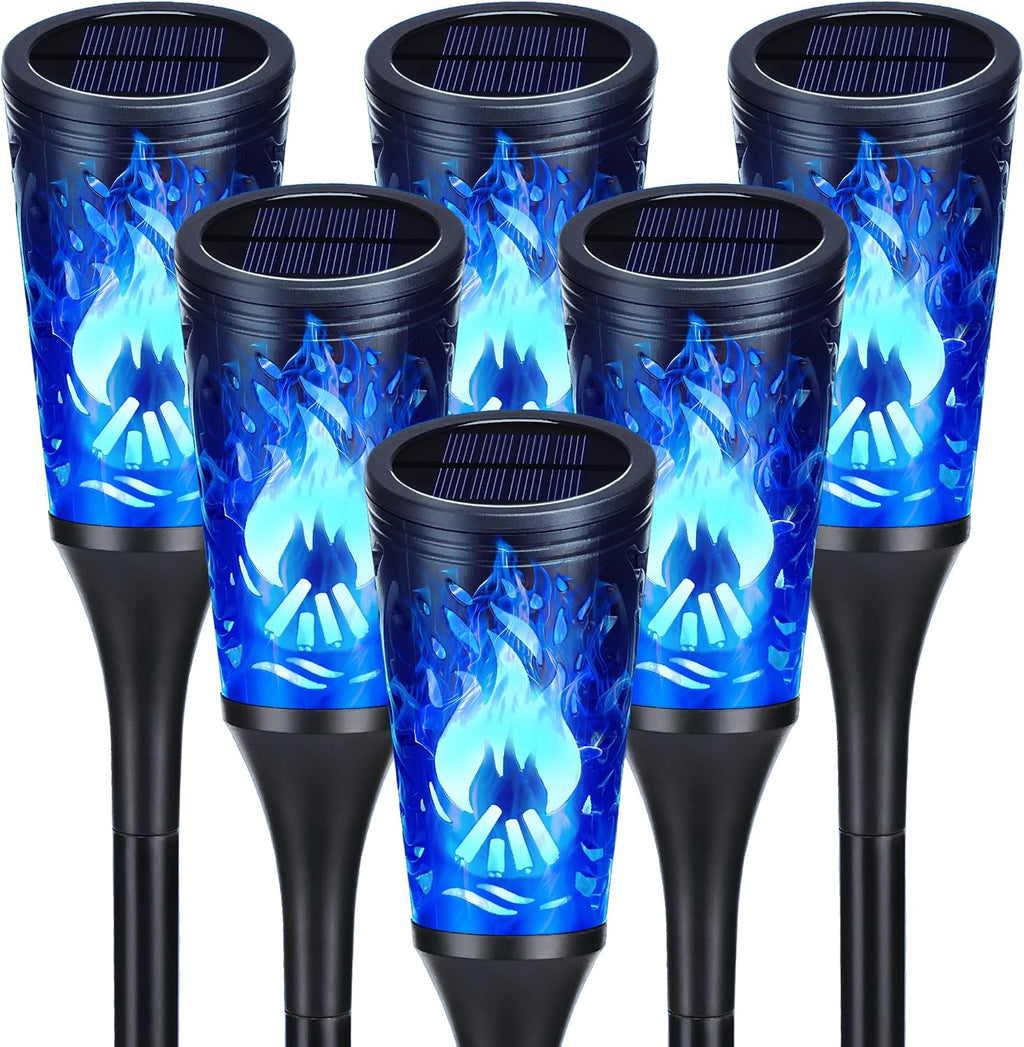 Toodour Solar Halloween Lights Outdoor, 6 Pack Solar Torch Light Waterproof