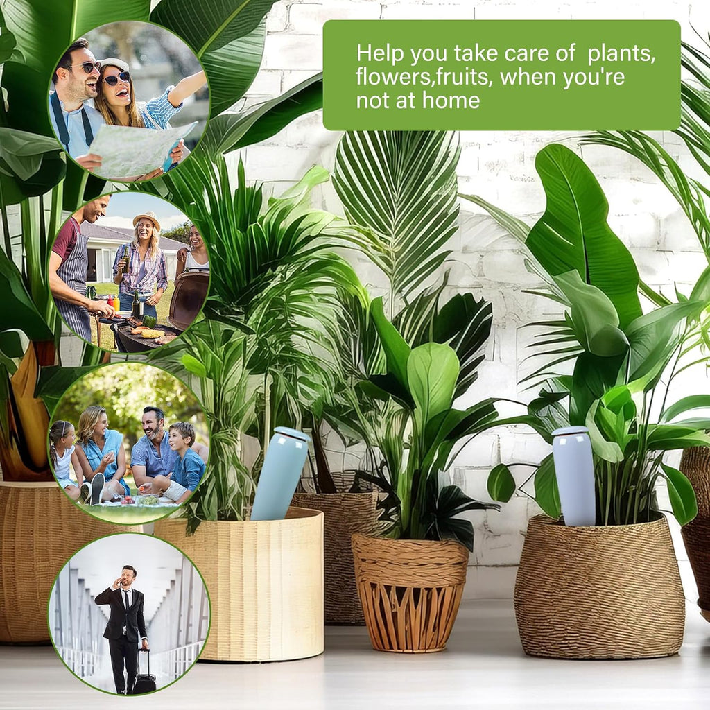 LemonRoad 4 Pack Terracotta Watering Spikes Plant Self Watering Globes Devices Large 17.5 oz Potted Plant Waterer