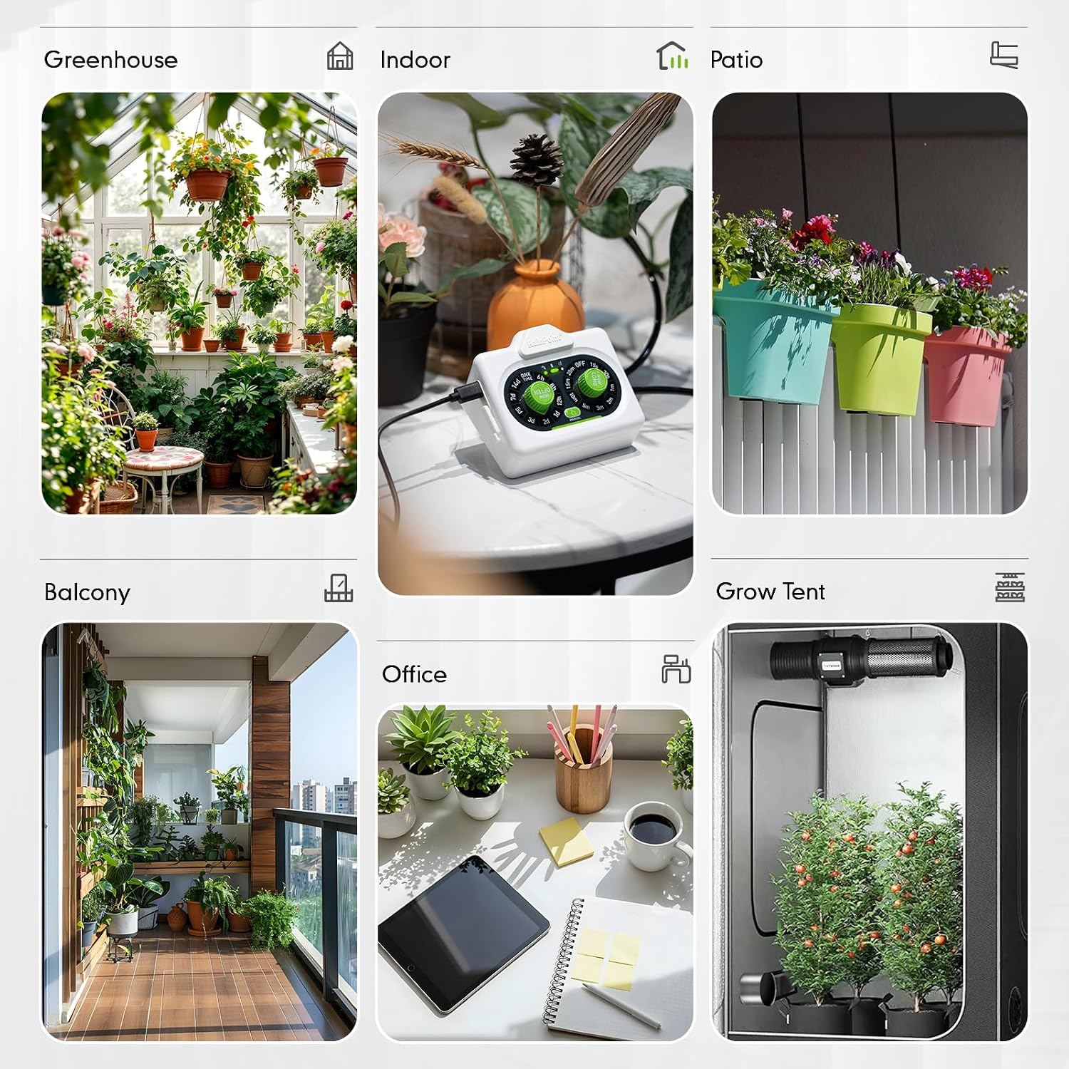 RAINPOINT Easy-Setup Automatic Plant Waterer Indoor for Pot Plant Adjustable Water Output,Battery Powered Outdoor IP54