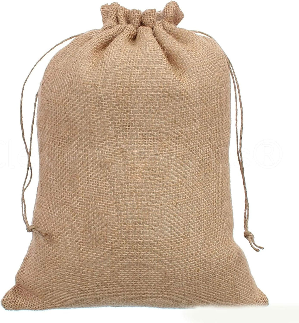 HAKZEON 5 Pack Potato Sack Race Bags, 40x24 Inch Burlap Bags for Vegetables, Reusable Sturdy Storage Bag for Home and