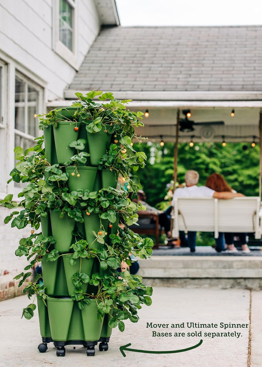 Patented Large 5 Tier Vertical Garden Planter with Patented Internal Watering System Great for Growing a Variety of