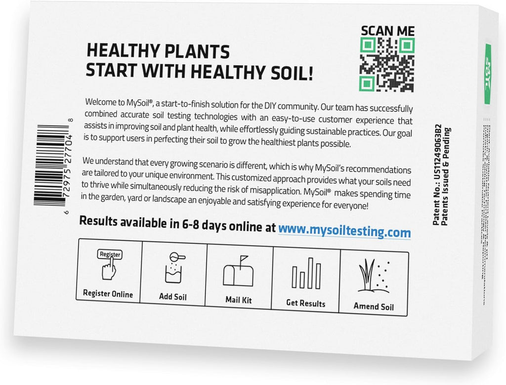MySoil Soil Test Kit, Unlock Your Lawn & Garden Potential, Complete & Accurate Nutrient and pH Analysis with