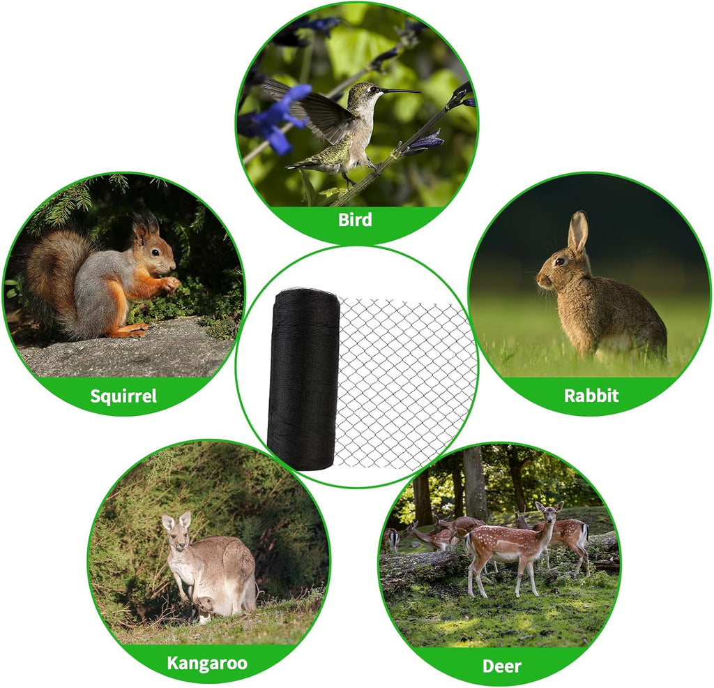 30x30 FT Bird Netting, 1/2" Mesh, Heavy Duty Garden Netting | Strong Woven Netting for Garden Protection, Plants, Fruit
