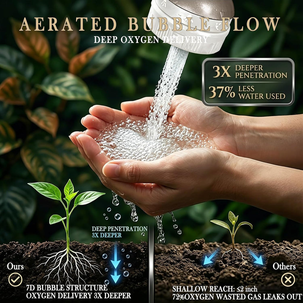Garden Hose Nozzle Heavy Duty Metal Water Hose Sprayer | Heavy Duty Metal Spray Nozzle With Thumb Control.