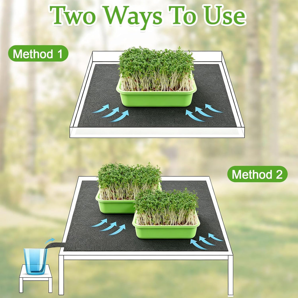 144 x 25 Inch Automatic Plant Watering Mat, Thick Capillary Mat for Seed Starting, Self Watering Felt Plant Water