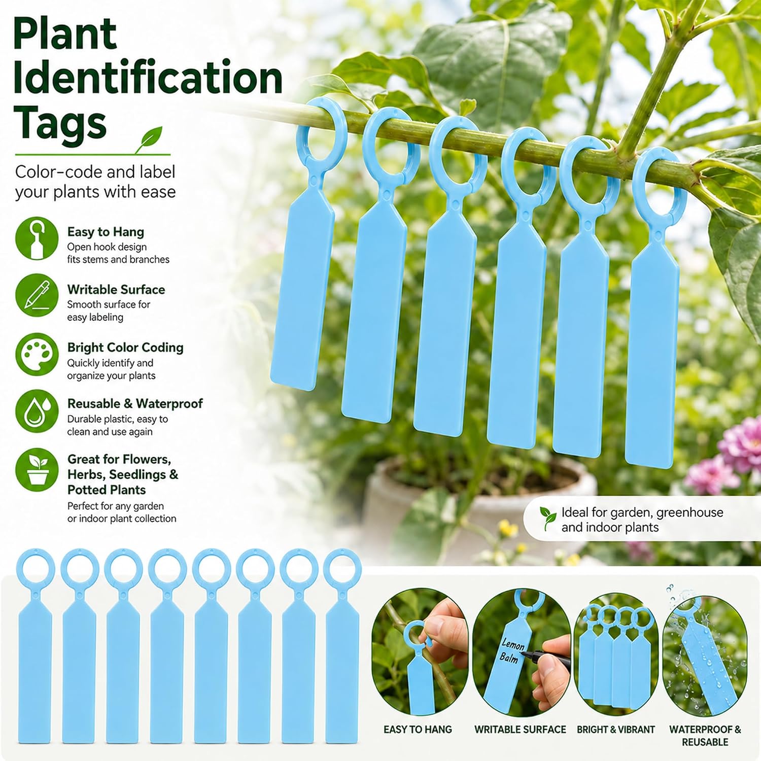 6-Pack Plant Support Stakes 11.8"x 15.7" Metal Plant Support Rings, Rustproof Peony Cages with 3-Leg Stand for