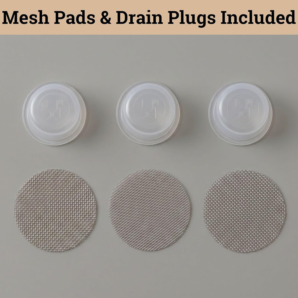 Ceramic Pots for Plants Set of 3, 6, 5, 4 Inch Diameter with Drainage Holes | Thick Durable Ceramic Pots, Plant Pots