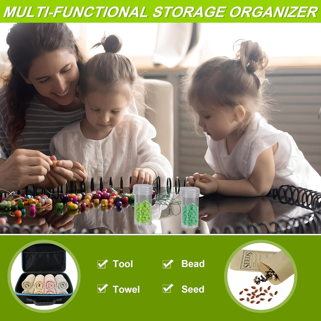 114 Slots Seed Storage Organizer Box with 20 Envelopes, Large Capacity Seed Storage Container with Zipper Bag, Label