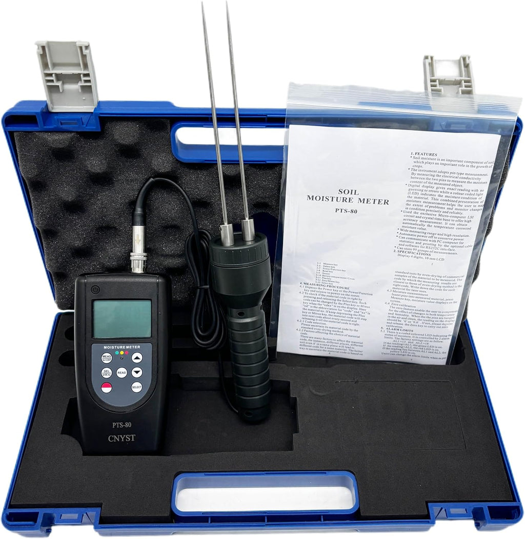 Digital Soil Moisture Tester Meter Pin Type Handheld Soil Moisture Measuring Gauge Range 0 to 80 Percent
