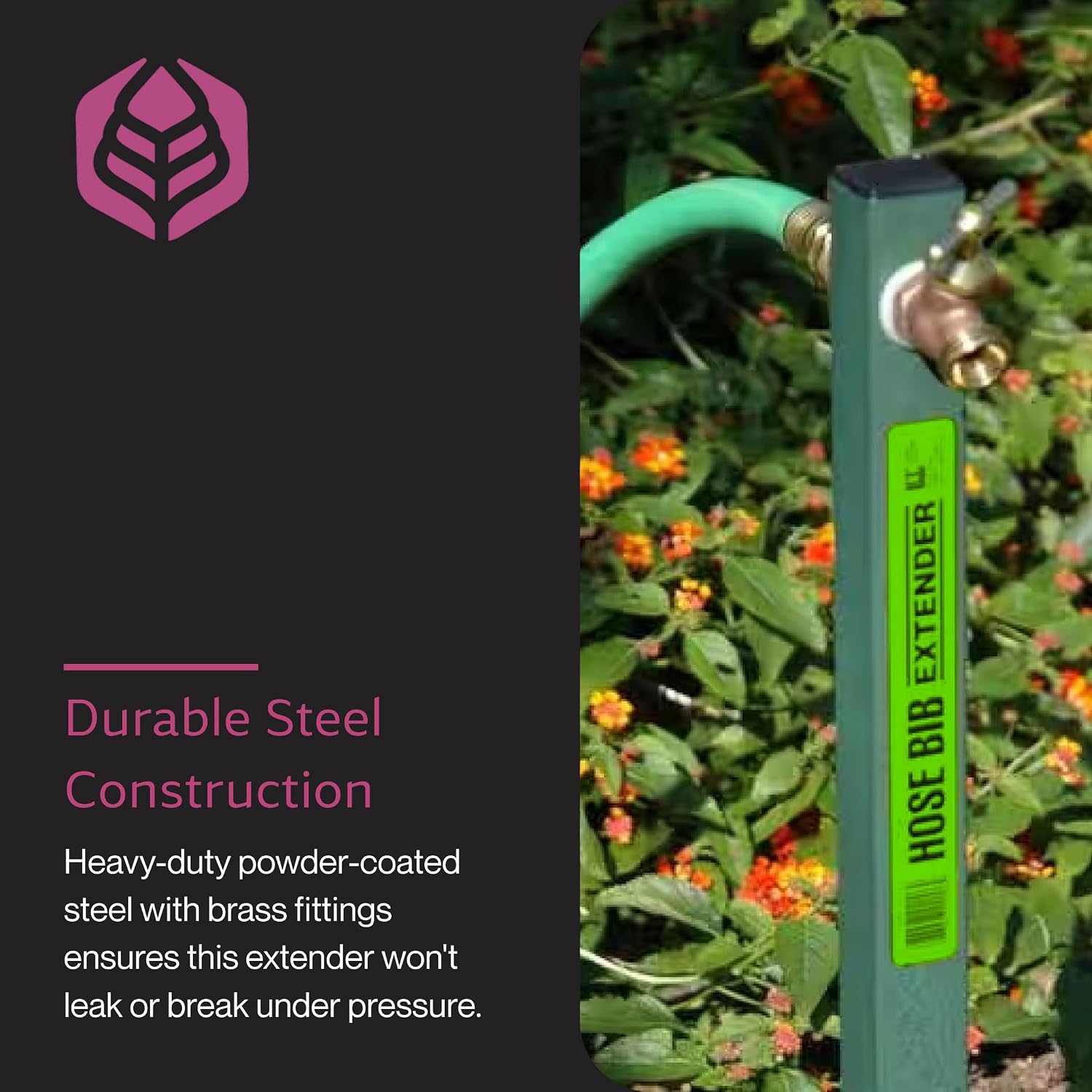 Yard Butler Garden Hose Bib Extender, Rust-Resistant, IHBE-6 | Durable Garden Hose Bib Extender, Keeps Hose Elevated