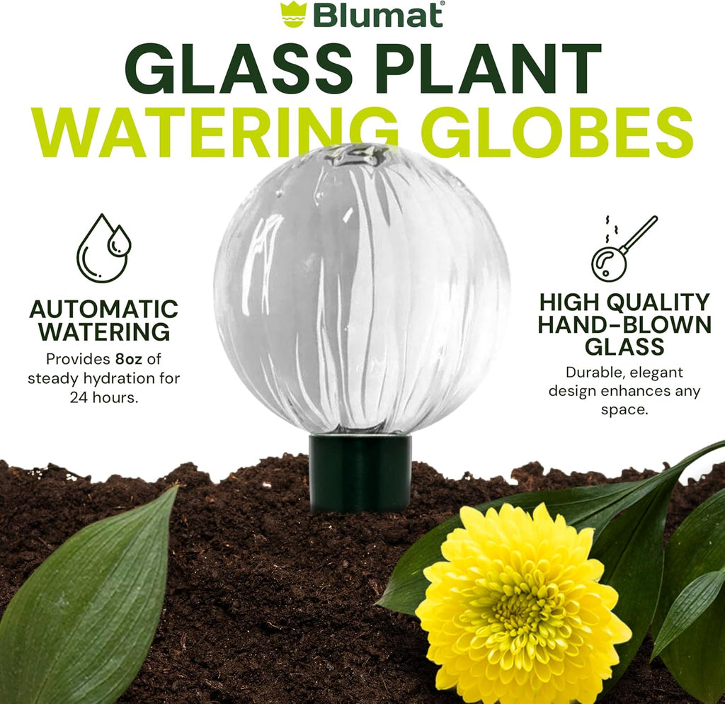 Blumat Glass Plant Self Watering Globes,Automatic Houseplant Drip Irrigation for Indoor Plants, Hanging Plants