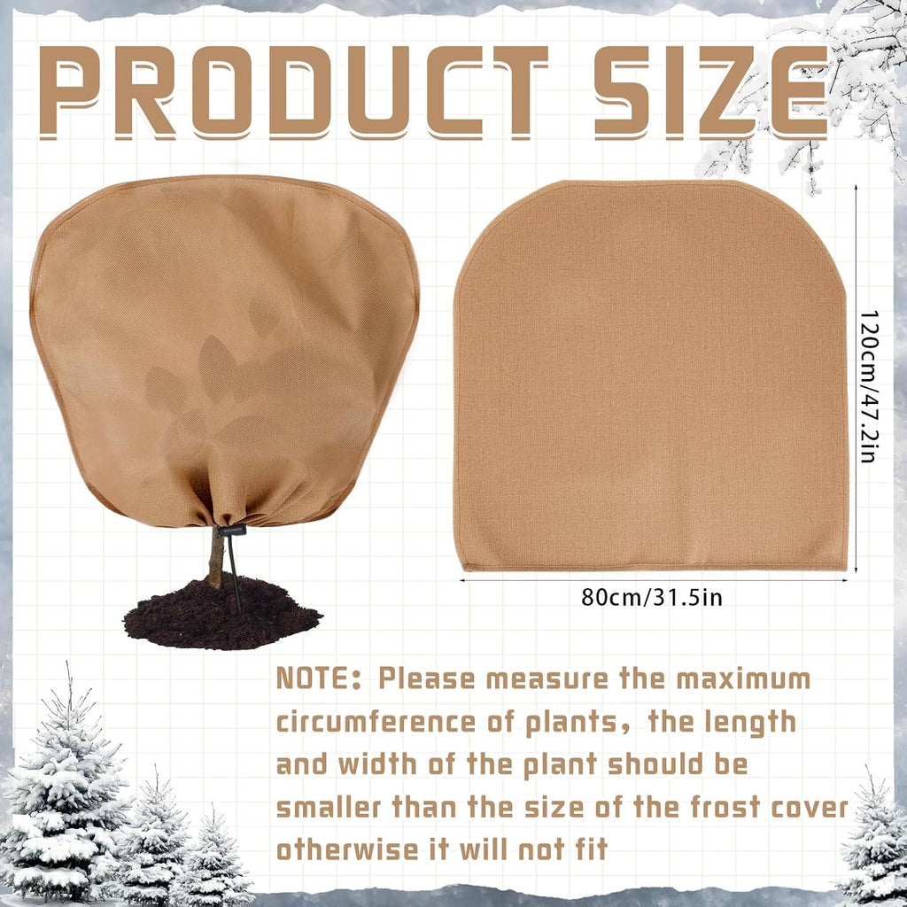 12 Pcs Winter Plant Covers Freeze Protection Reusable Plant Protector Bag with Drawstring Warm Shrubs Cover Frost