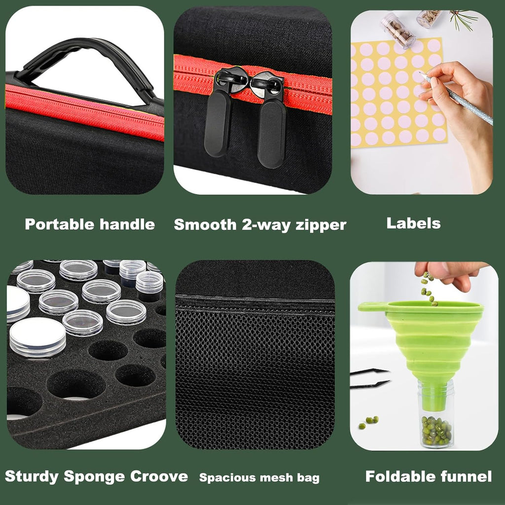 Seed Organizer Storage Box | 60 Slots Seed Organizer For Categorizing And Storing Seed (seed not included)