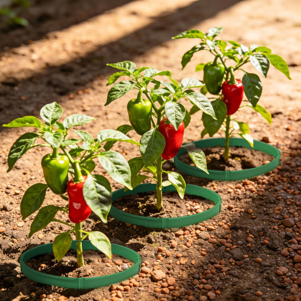 24pcs Planting Grow Rings, Round Edging Spliceable Protective Pest-Planting Rings for Vegetable Herb Flower, Circular