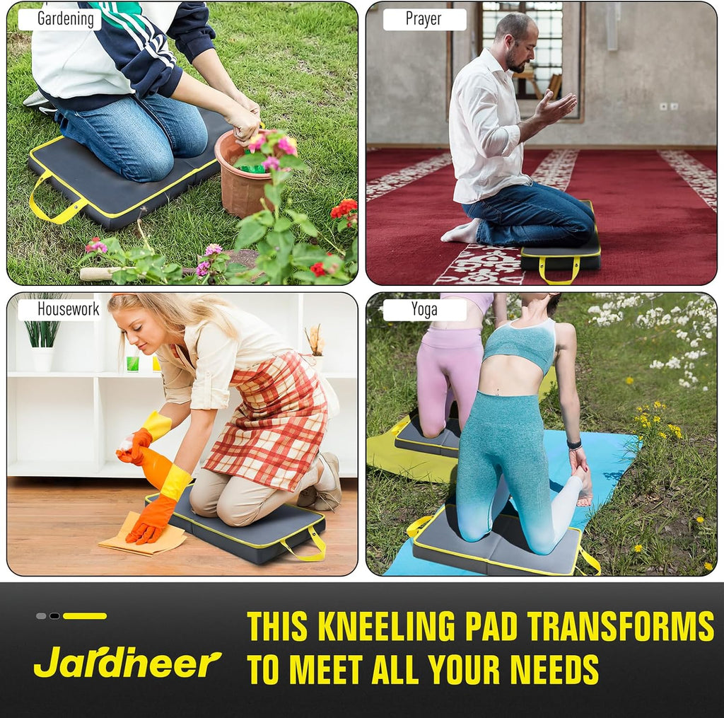 Kneeling Pad for Gardening & Extra Thick Knee Pad – Soft Foam Knee Cushion with Waterproof Cover – Large 24x13 Inch