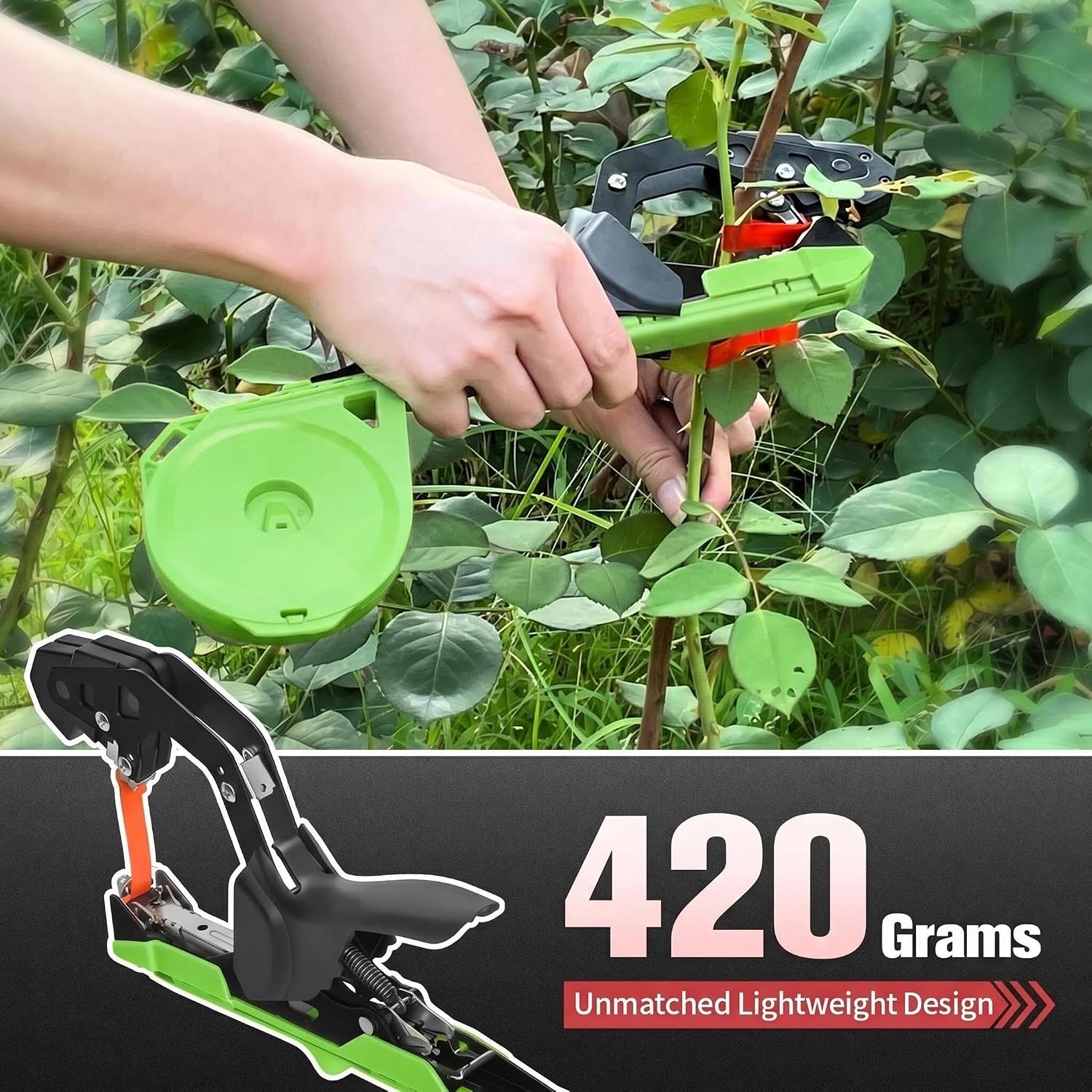 Easy & Fast Plant Tying Machine for Tomatoes, Grapes, Cucumbers - Professional Tying Tool Saves Labor with Spare Tapes