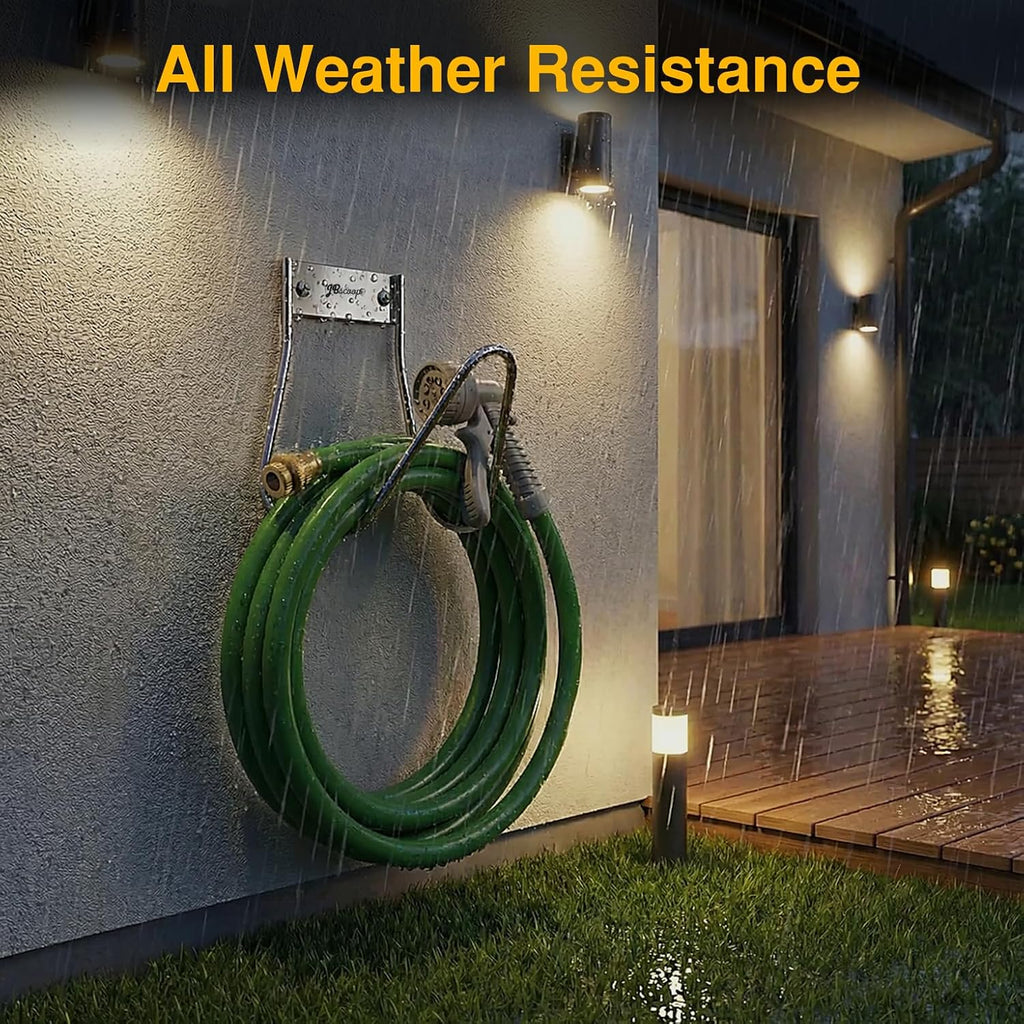 JBscoop Garden Hose Holder Stainless Steel Small Wall Mount Garden Hose Hook, Ideal for Water, Air, Hydraulic Hose
