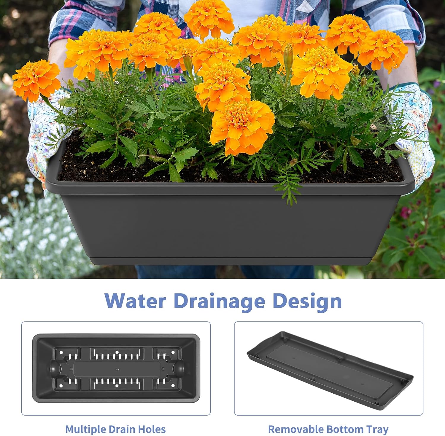 Vertical Raised Garden Bed for Gardening 6 Garden Planter Boxes with Legs | Garden Standing Planter Box with Legs