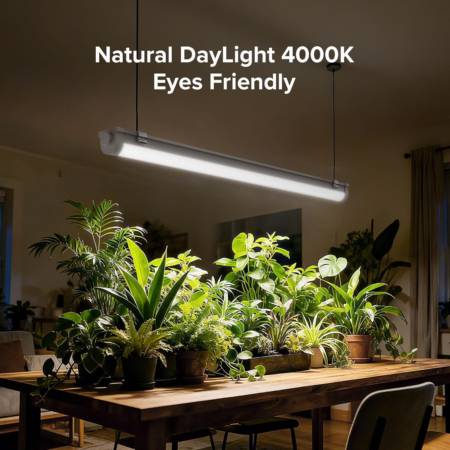 SANSI T8 Grow Lights for Indoor Plants, 25W Remote LED Plant Lights Strip | Full Spectrum Plant Lights for Indoor