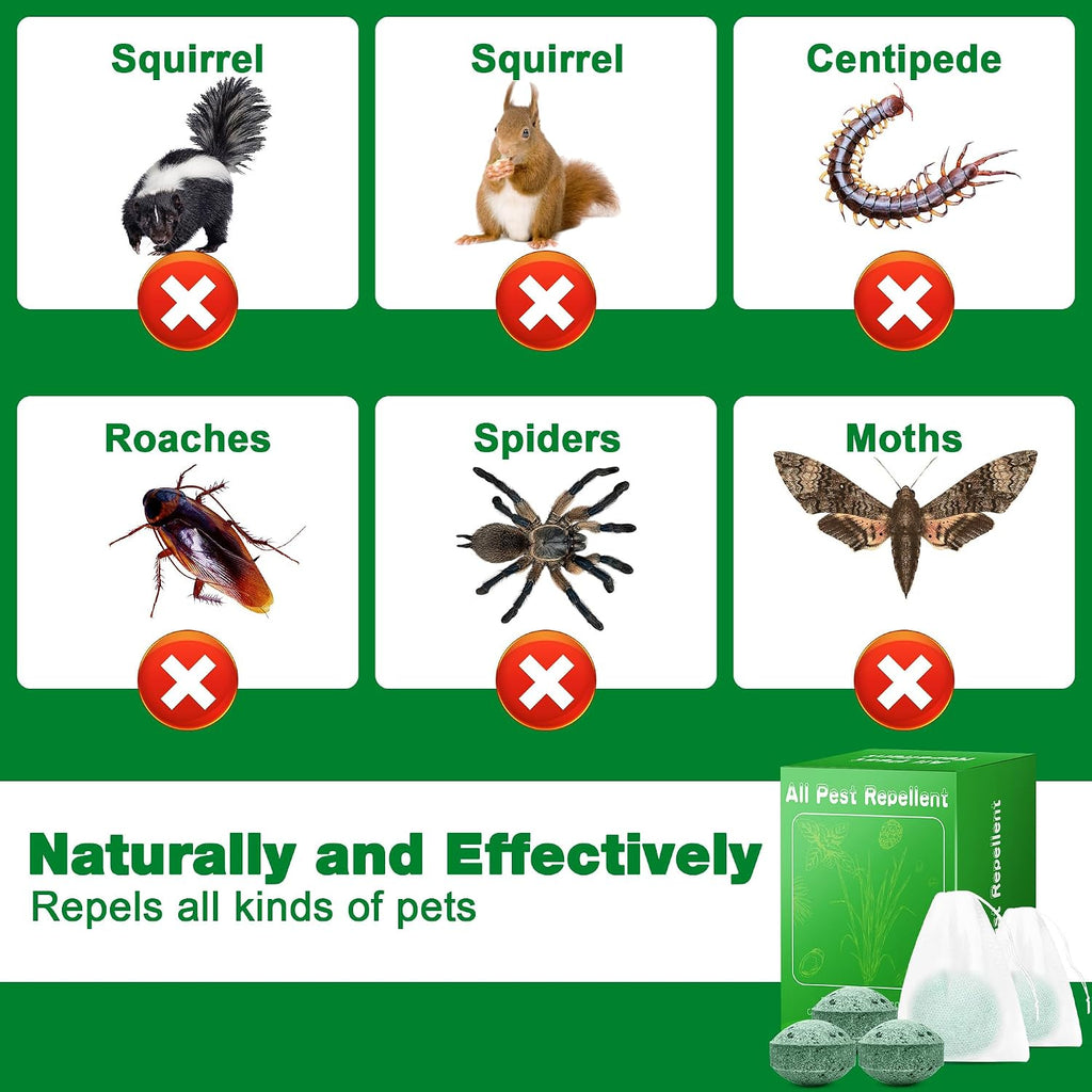 24 Pack Skunk Repellent - Raccoon Repellent Outdoor for Indoor Outdoor, Natural Peppermint Oil Safe for Pets & Kids