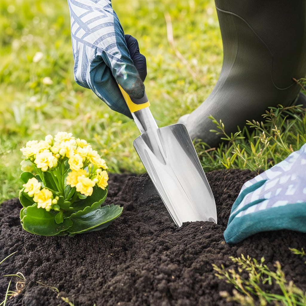 8 Pcs Garden Shovel Aluminum Alloy Heavy Duty Trowel Garden Tool Small Shovels for Digging Metal Hand Trowel Spade with
