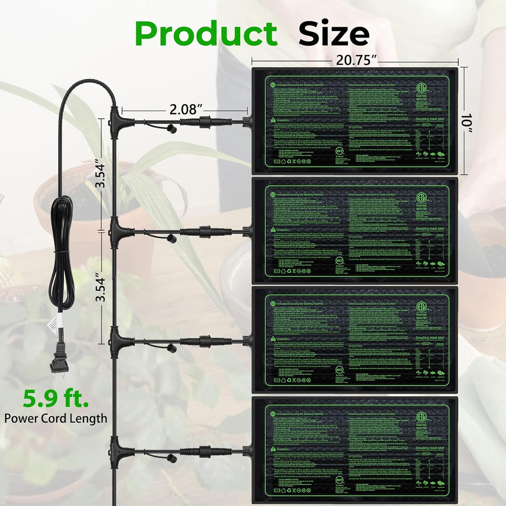 Seedling Heat Mat - KOKOPRO Durable Waterproof Heat mat for Plants Warm Hydroponic Heating Pad for Indoor Home